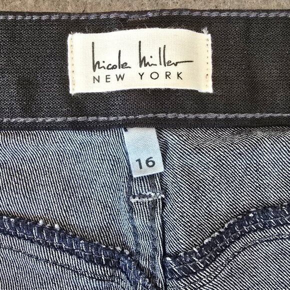 Nicole Miller SOHO High Rise Skinny Sculpt Shape & Lift Dark Denim Jeans Size 16 - Picture 6 of 12